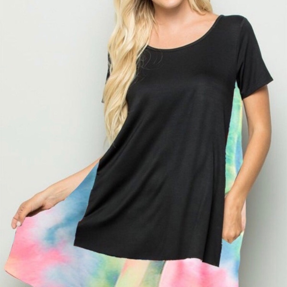 Black/Tie Dye swing dress